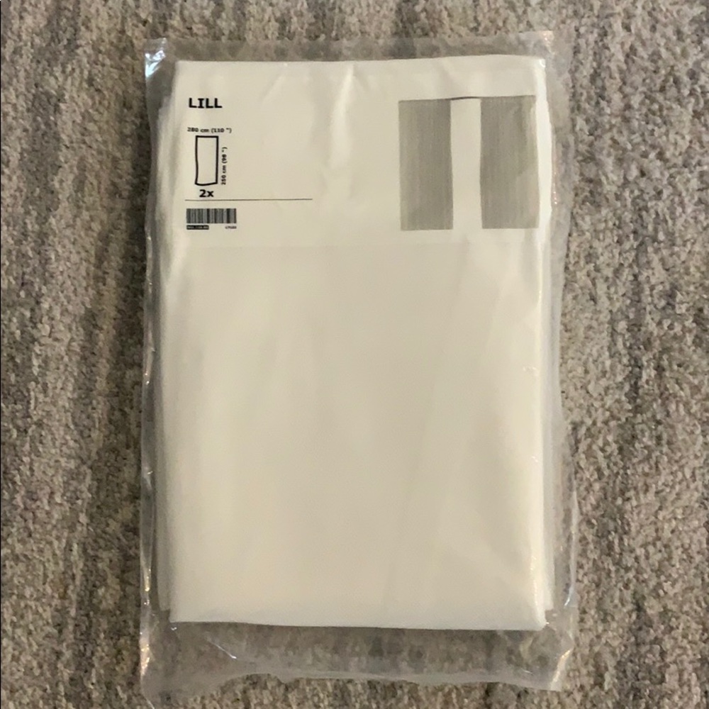 White sheet curtains